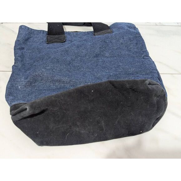 True Religion Blue Denim/Canvas Fully Lined Tote Bag - Picture 5 of 5